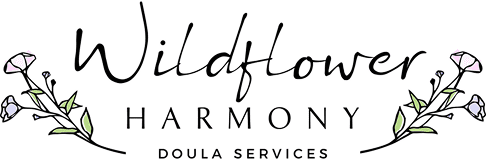 Wildflower Harmony Doula Services logo with flowers.